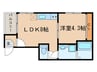サンライト大曽根 1LDKの間取り