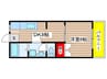 フォレストⅡ 1DKの間取り