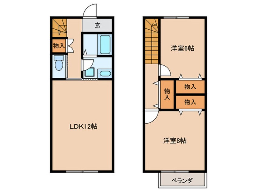 間取図 ｶﾞｰﾃﾞﾝ･ﾊｳｽ･ｻｻﾞﾝ･ｸﾛｽ