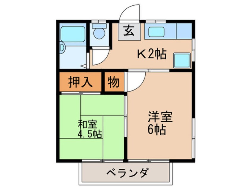 間取図 コーポ新富