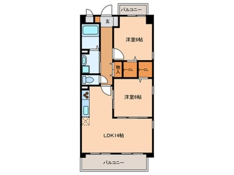 間取図 ラスタ－ハイツⅡ