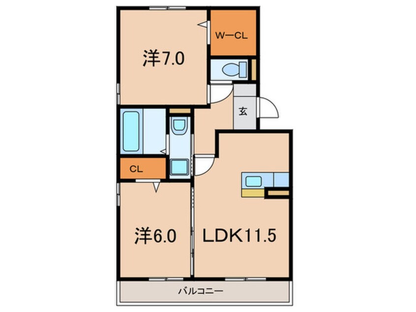 間取図 サンヒルズＢ棟