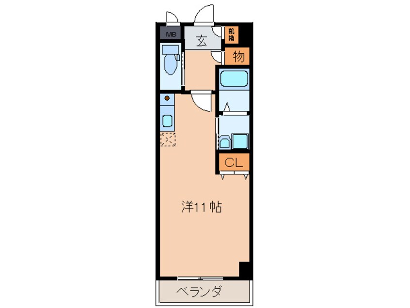 間取図 セントラルスクエア岩倉