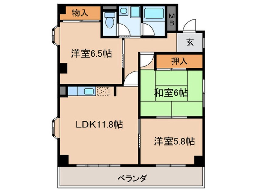 間取図 ハイツＡＳＡＤＡ