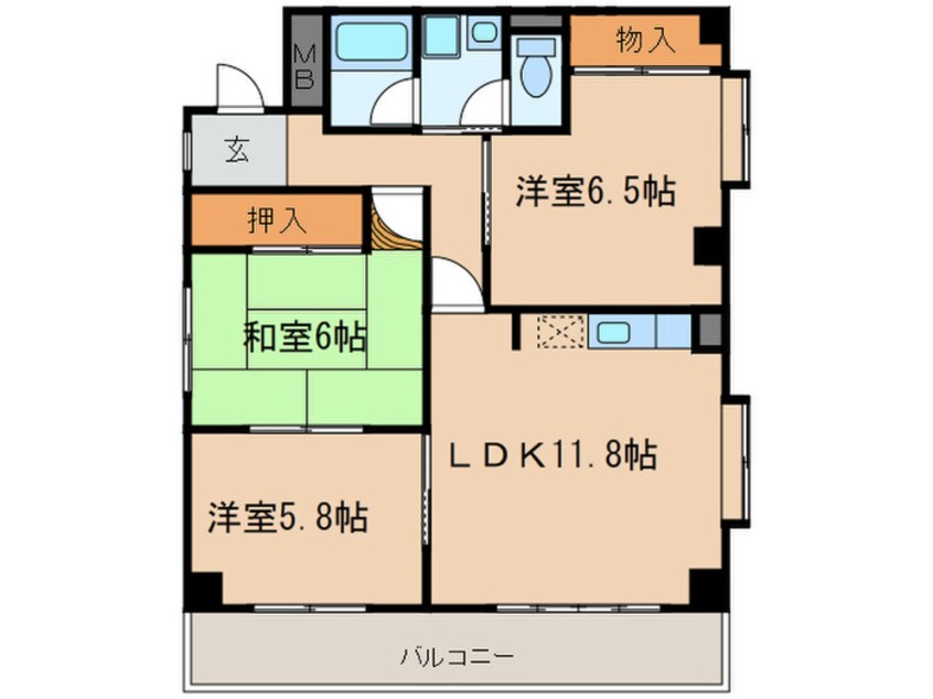 間取図 ハイツＡＳＡＤＡ