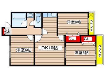 間取図 シーズンコート植田