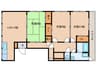 鈴富ビル 3LDKの間取り