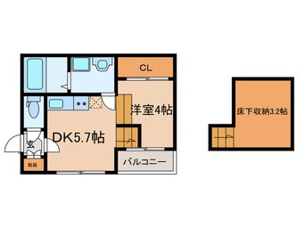 間取図 カノーパス日比野