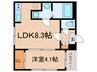 カノーパス日比野 1LDKの間取り