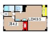 南山ビル 1LDKの間取り