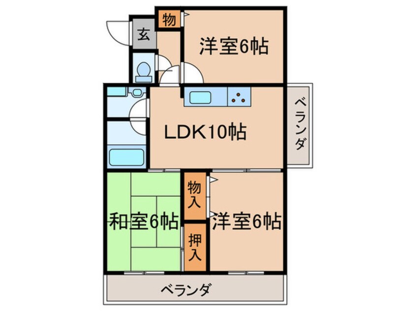 間取図 ロ－ヤル樹林