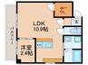 ア－バンポイント富士見 1LDKの間取り