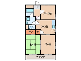 間取図 サンヒルズＡ
