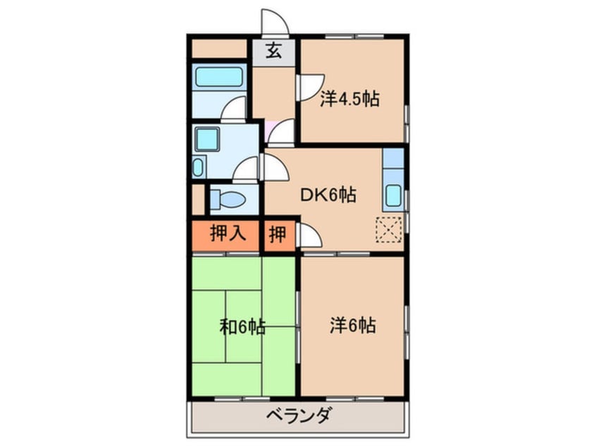 間取図 サンヒルズＡ