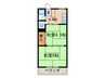 マンション千代 2Kの間取り