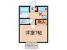 グレ－ンパ－ク西一社 1Kの間取り