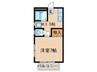 コ－ポユタカ 1Kの間取り