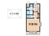 ラシュレ日光 1Kの間取り