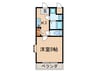 ラシュレ日光 1Kの間取り