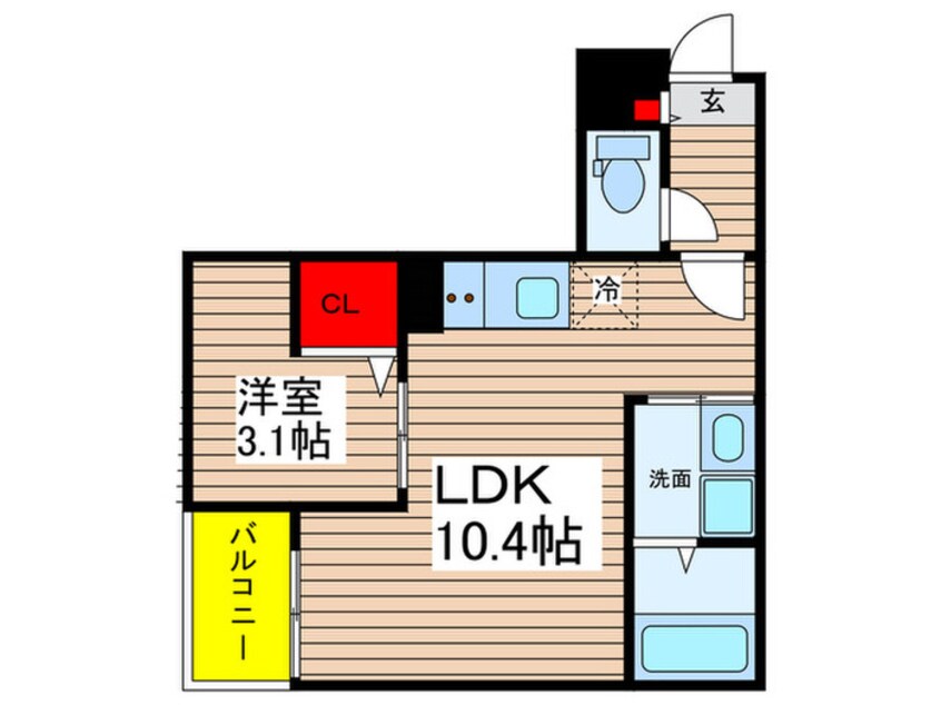 間取図 Jack shiba Ⅰ
