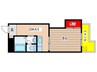 マンション植田 1DKの間取り