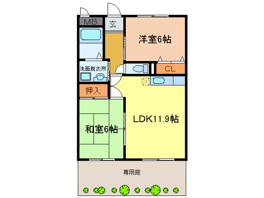 間取図 フォレストサイドＫ１