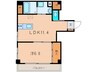 サン栄ビル 1LDKの間取り