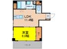 サン栄ビル 1LDKの間取り