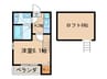 Ｖｉｌｌａ志賀本通 1Kの間取り