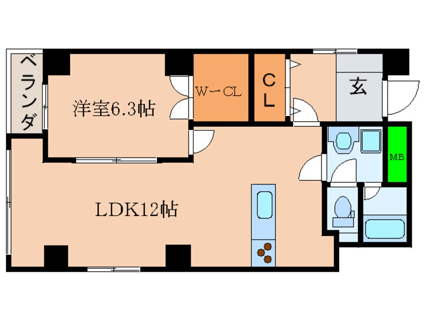 間取図 丸茂御園ビル