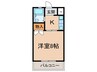 ２１ビル 1Kの間取り