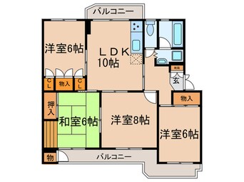 間取図 ラルジュ猪子石