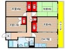 カーサ東田面 4DKの間取り