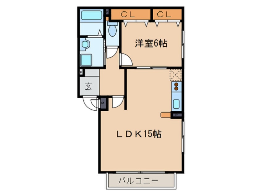 間取図 ＣＡＳＡ　ＫＩＴＡＮＡＧＯＹＡ