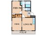 ハ－フバレ－ 2LDKの間取り
