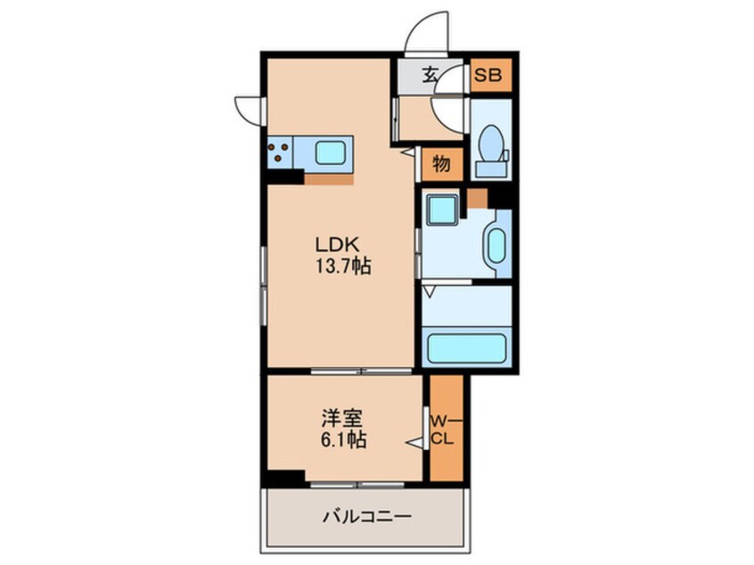 間取図 リヴェール東中島