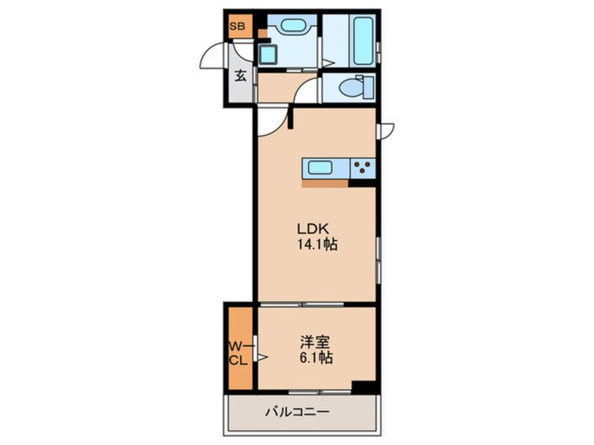 間取図 リヴェール東中島