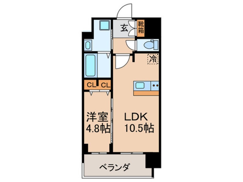 間取図 ﾌﾟﾚｻﾝｽ丸の内ﾚｼﾞﾃﾞﾝｽ(1105)