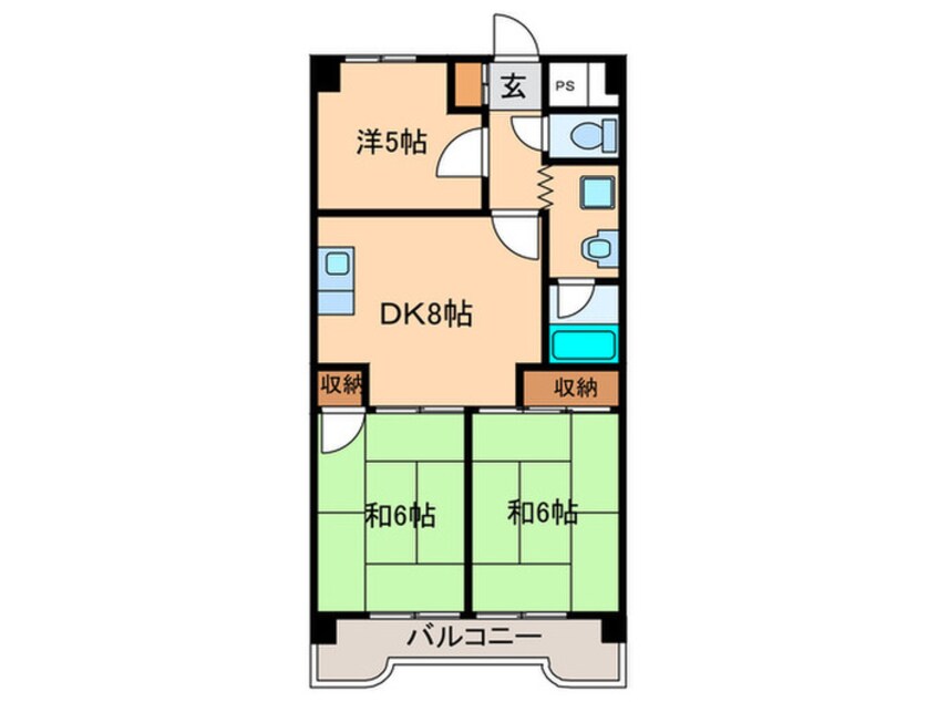 間取図 パ－クサイド峯沢