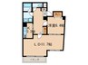 ラッフル千代田(402) 1LDKの間取り