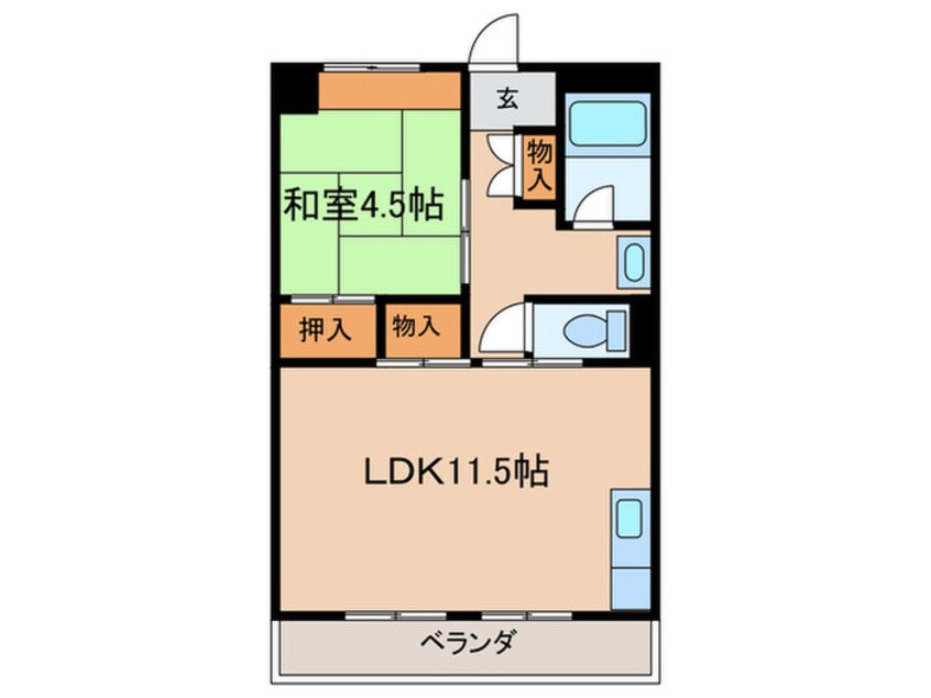 間取図 楠団地（1号棟）