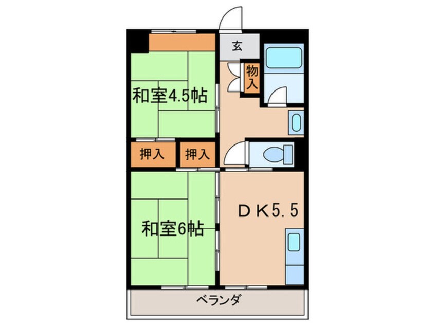 間取図 楠団地（1号棟）
