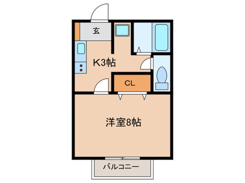 間取図 KEコーポ小牧