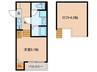 ルノンキュール 1Kの間取り