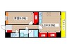 プログレスアサダ瓦町 1LDKの間取り