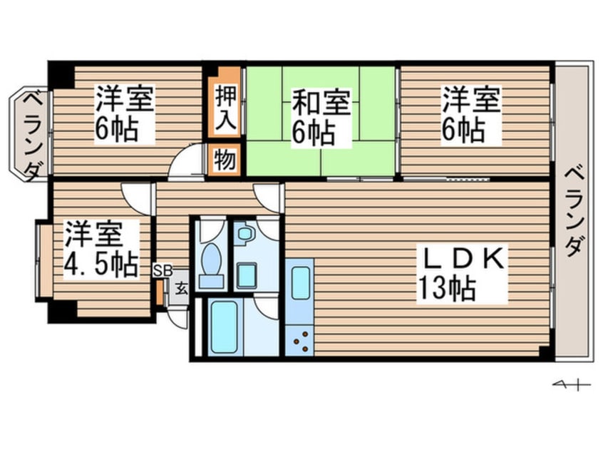 間取図 三豊マンション瑞穂