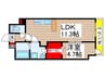 パークレジデンス汐路町 1LDKの間取り