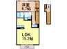 サンモ－ル南野 1LDKの間取り