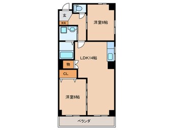 間取図 OS・SKYマンション中島新町A棟