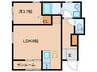 ﾘｰﾌﾞﾙﾌｧｲﾝ一宮市乾町2号棟 1LDKの間取り